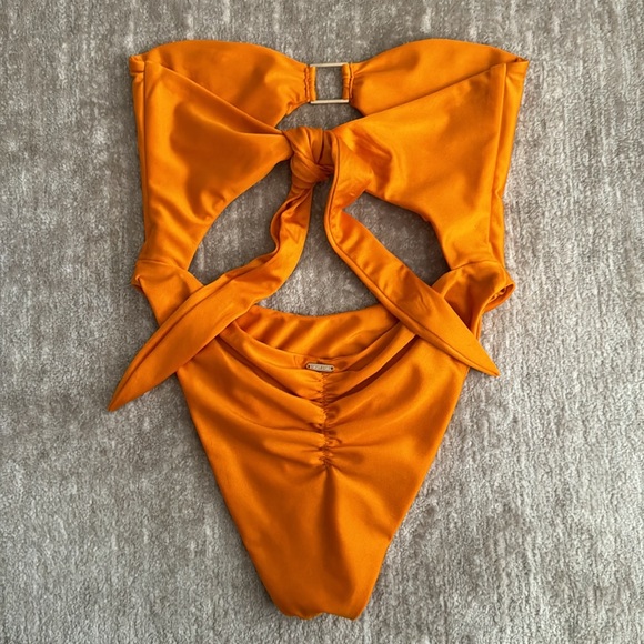 CANALUZ SWIM Macao Monokini in Mango - Picture 3 of 5